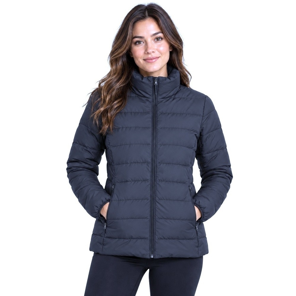 Uniqlo Puffer Jacket Women M Navy Blue Ultra Light Down Water Repellent Coat